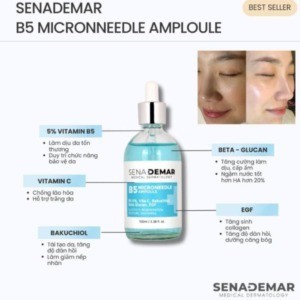 Serum B5 Senademar Microneedle Ampoule Cấp Ẩm Phục Hồi Sáng Da 100ml - Bebeau