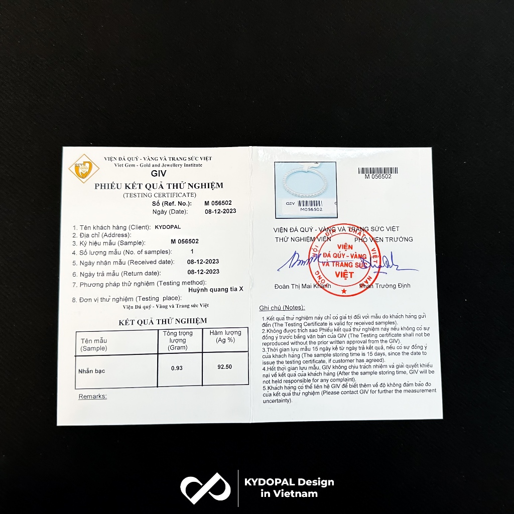 Ảnh Nhẫn bạc nữ KYDOPAL nạm full đá bạc ý 925 trang sức cao cấp - 9N20M 4
