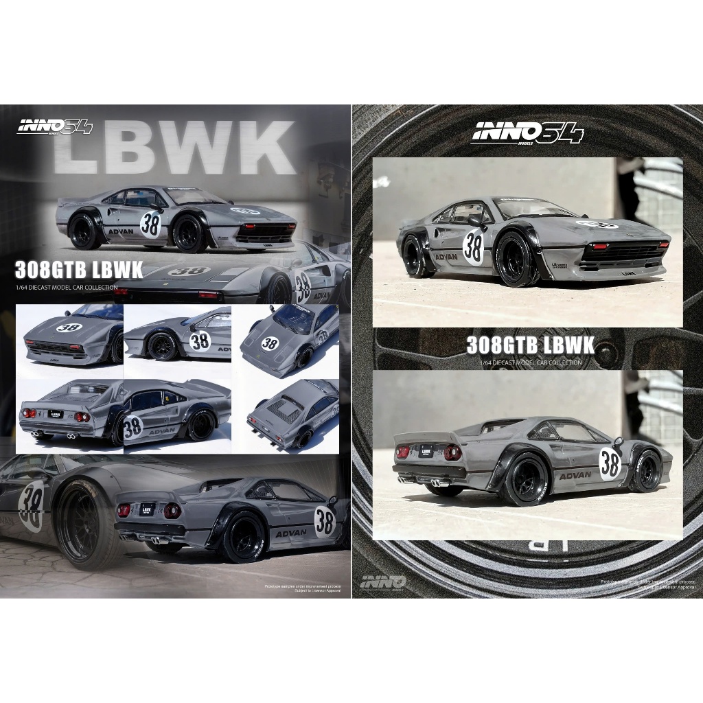 MÔ HÌNH 1:64 INNO64 - LBWK Ferrari 308 GTB Grey | Shopee Việt Nam