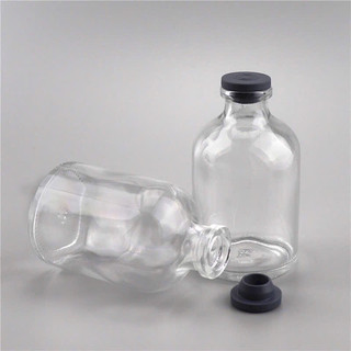 Chai thủy tinh soda-vôi 50ml trong suốt lưỡi lê đúc chai thử nghiệm chai chai che chắn ánh sáng dày không lưu hóa