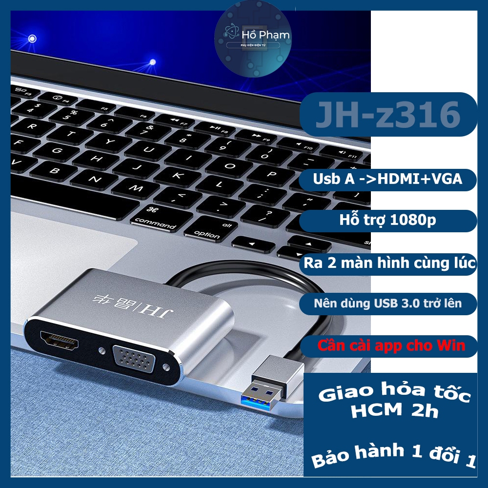 Cáp Chuyển USB Sang VGA, usb sang hdmi dùng kết nối usb trên pc ra ...