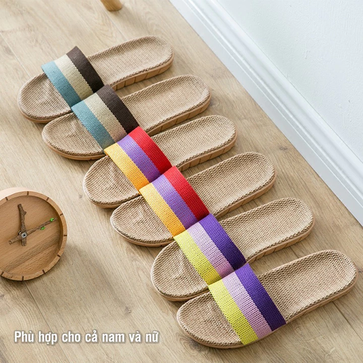 Dép cói quai ngang, dép cói quai chéo, dép mềm nhẹ nam nữ thoáng mát đi biển, đi trong văn phòng, dép đi trong nhà TM06