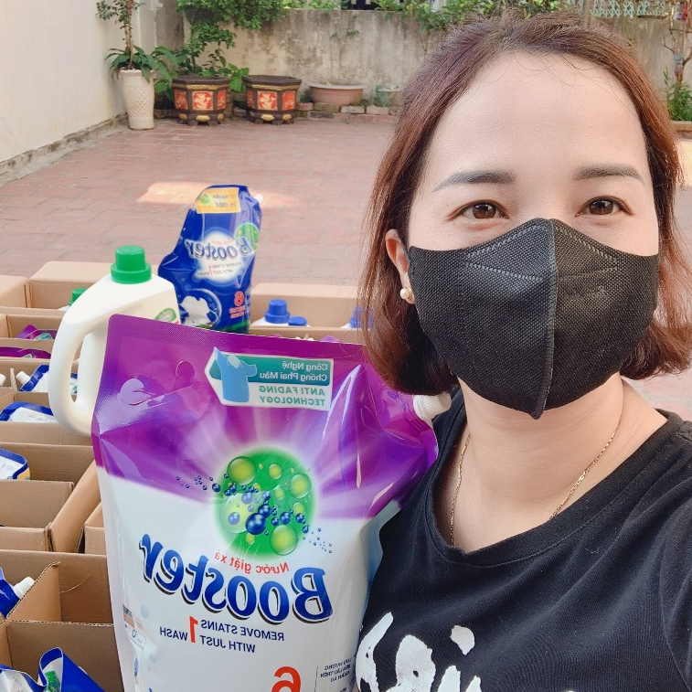 Combo 2 túi Nước giặt xả BOSSTER hương nắng mai túi 3.2kg - [HÀNG CHÍNH HÃNG]