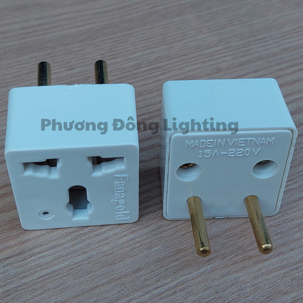 Phích cắm đổi điện 3 chấu sang 2 chấu - 3000W - Fanagold