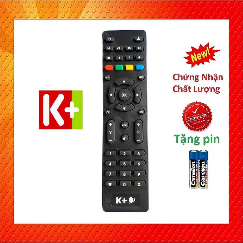 Điều khiển đầu thu K+ HD - Hàng tốt - Tặng kèm pin !