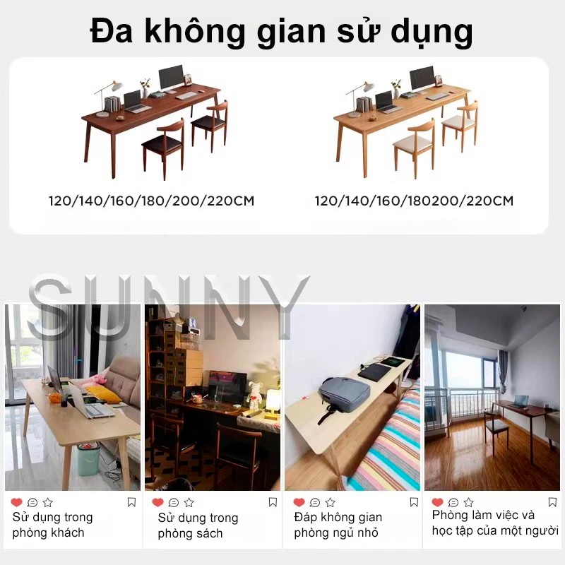 SUNNY 160CM Bàn dài Văn Phòng Bàn Sinh Bàn Học  Đôi Giá Rẻ Bàn Học Bàn Ă
