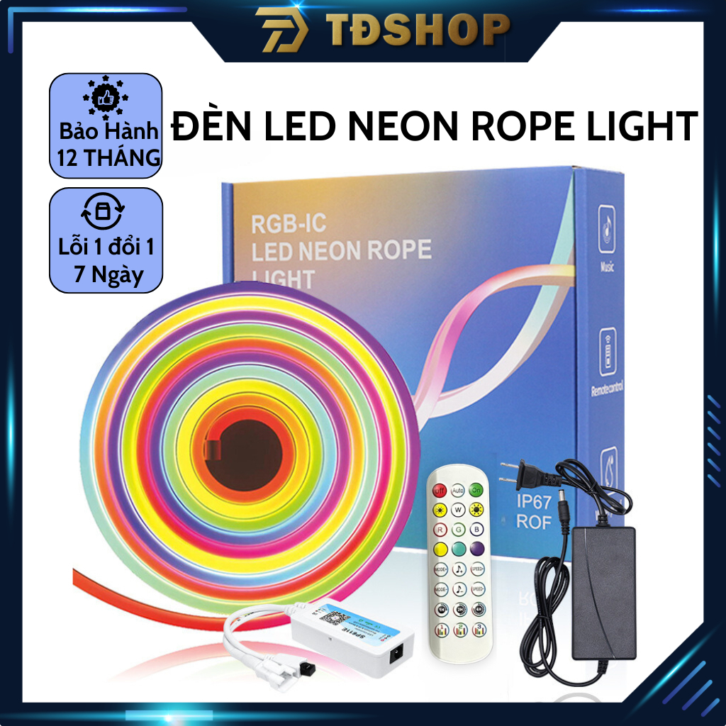 Đèn LED NEON ROPE LIGHT - Dây đèn neon chạy đuổi aRGB trang trí decor ...