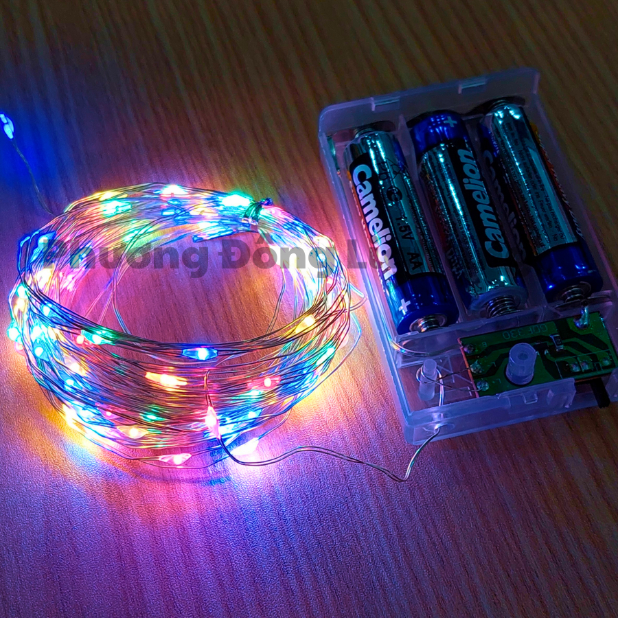 XÀI PIN AA  Đèn FAIRY LIGHT Đèn Đom Đóm dùng Pin AA Trang trí siêu đẹp