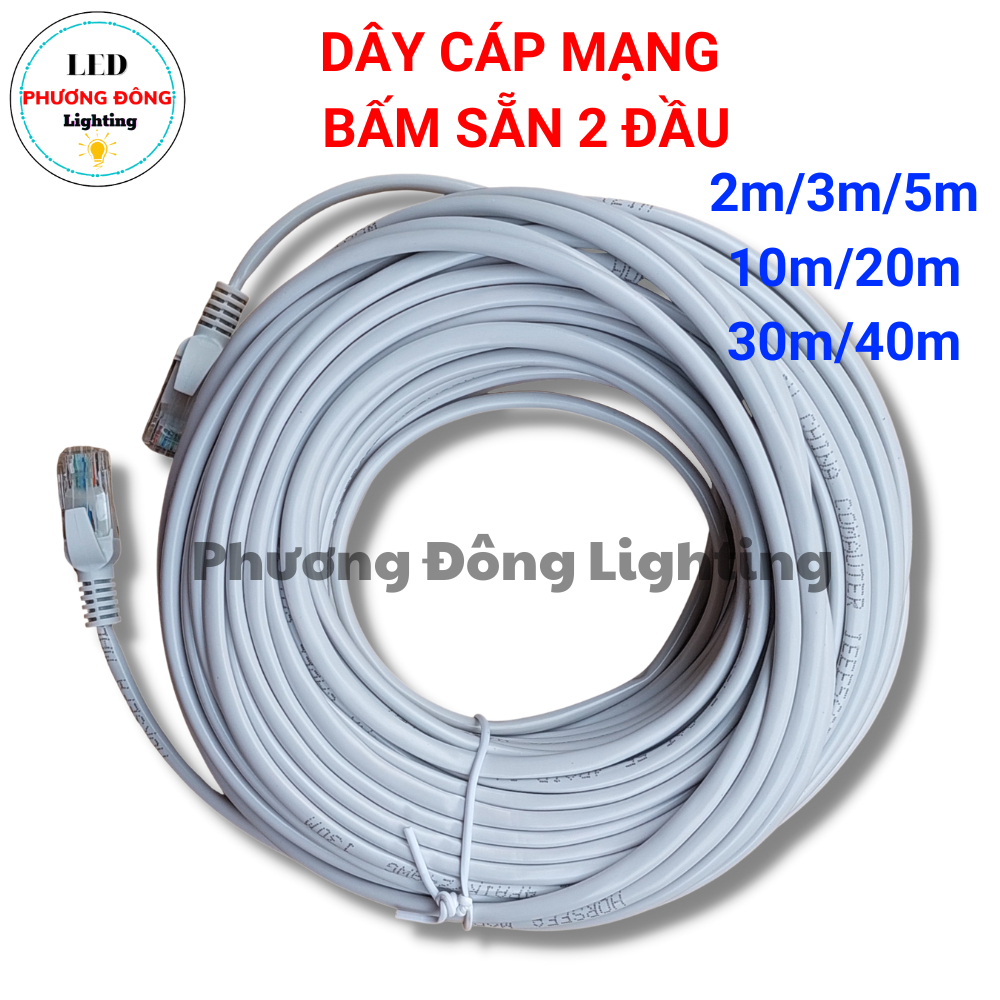 Dây cáp mạng  Dây LAN bấm sẵn 2 đầu CAT 5E - 2m 3m 5m 10m 15m 20m 25m