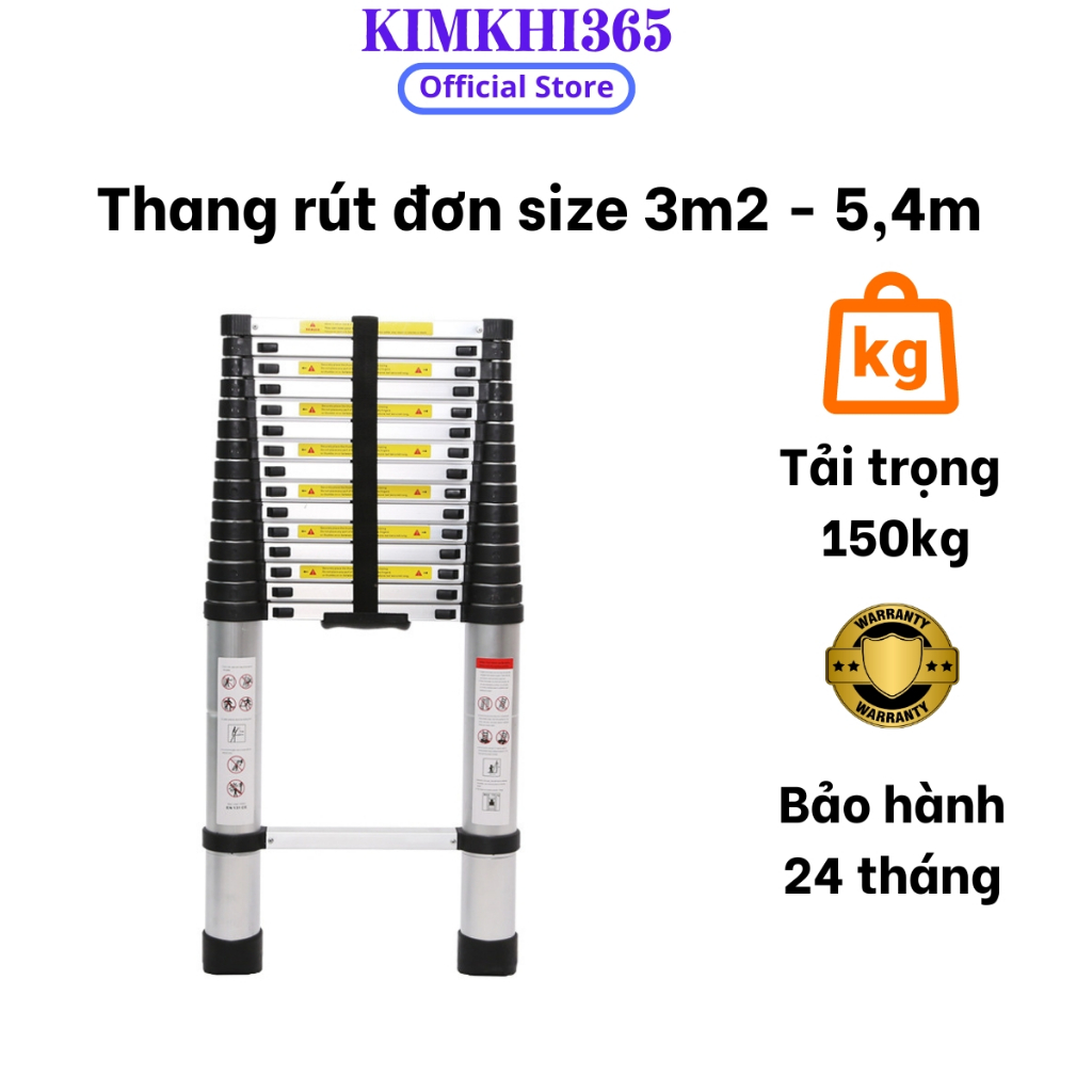 Thang Rút Nhôm Inox I Nhập Khẩu Thang Rút Đơn Gấp Gọn Chất Liệu Nhôm ...