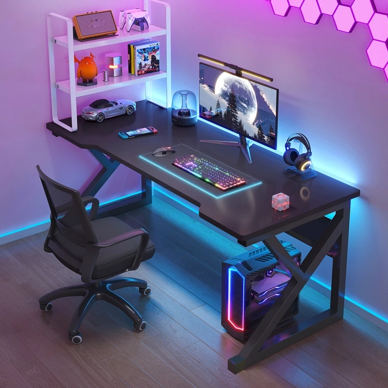 Bàn làm việc bàn gaming thiết kế hiện đại decor trang trí nhà, chân sắt chắc chắn mặt gỗ mdf phong cách đơn giản mới mẻ,