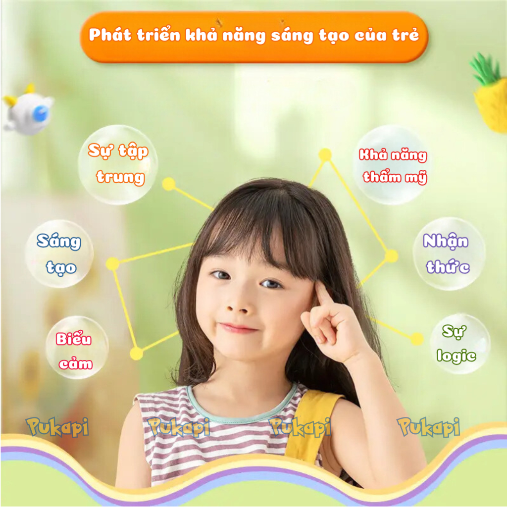 Đất Sét Tự Khô Đất Sét Nặn Cho Bé Đất Nặn Mỹ Thuật Đất Sét Khô Tạo Hình Set 36 Màu-Đồ Chơi Cho Bé PUKAPI