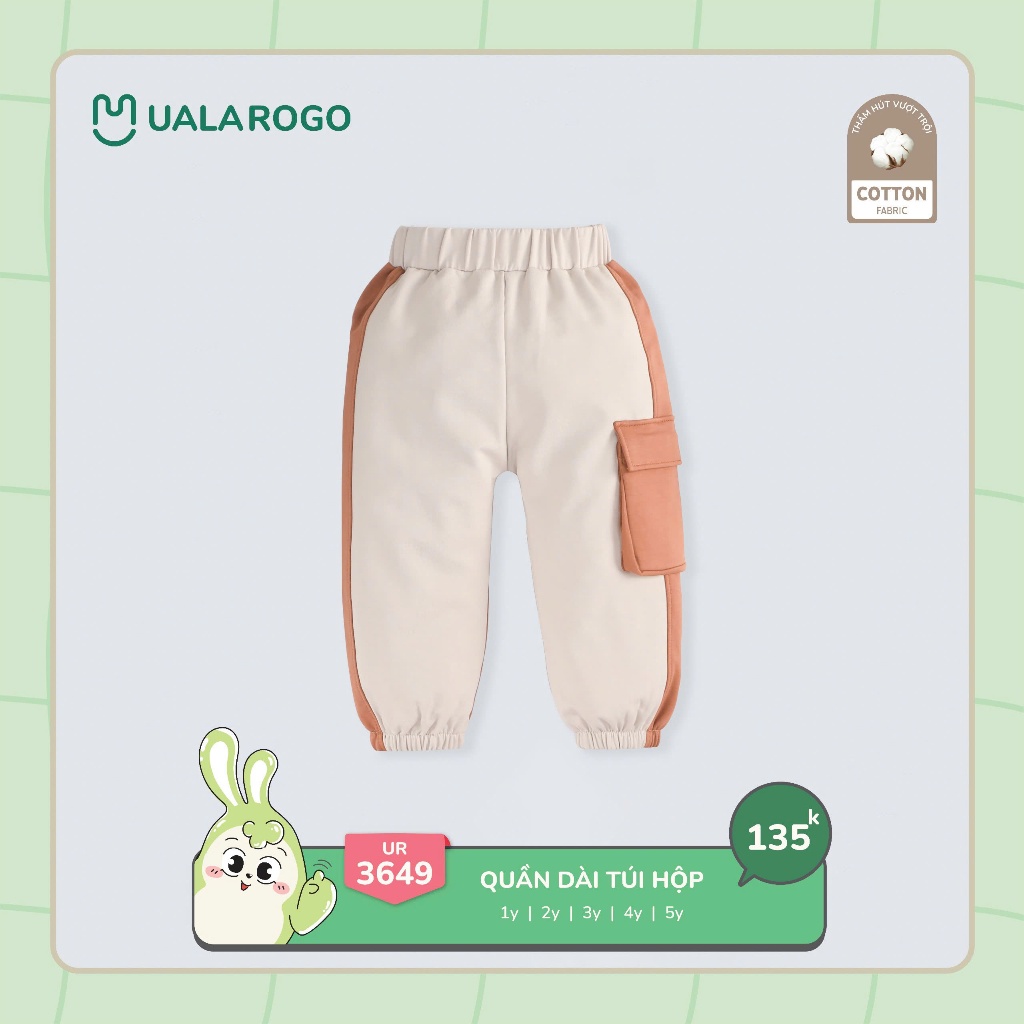 (9-27kg) Quần Nỉ Da Cá Uala Túi Hộp Cách Điệu Cho Bé Trai UR3649 UR3884
