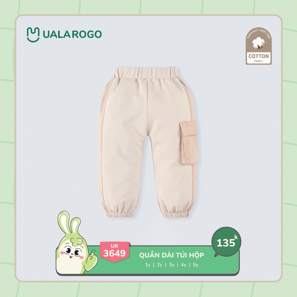(9-27kg) Quần Nỉ Da Cá Uala Túi Hộp Cách Điệu Cho Bé Trai UR3649 UR3884
