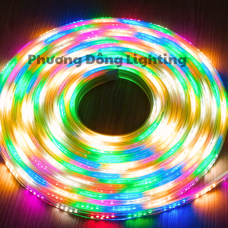 10M DÂY ĐÈN LED 3 GHIM CHẠY ĐUÔI 7 MÀU TẶNG NGUỒN CHỚP