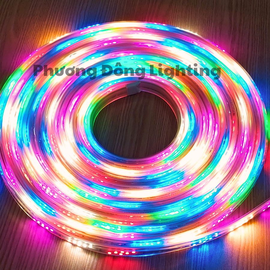 10M DÂY ĐÈN LED 3 GHIM CHẠY ĐUÔI 7 MÀU TẶNG NGUỒN CHỚP