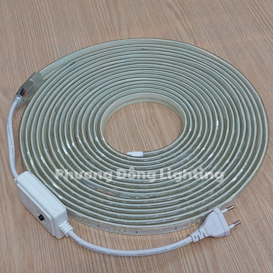 10M DÂY ĐÈN LED 3 GHIM CHẠY ĐUÔI 7 MÀU TẶNG NGUỒN CHỚP