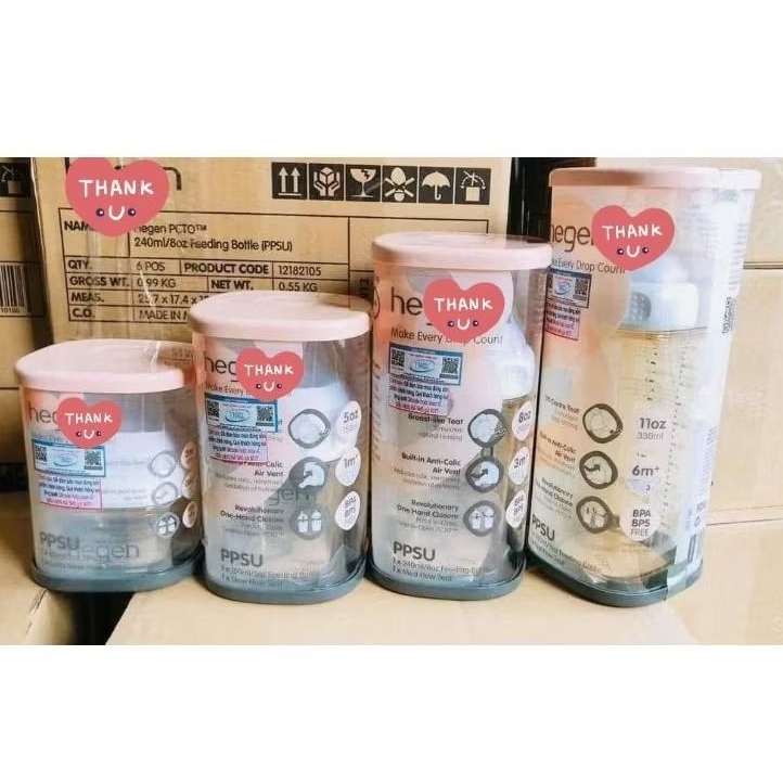 [Fullbox] Bình sữa HG cổ vuông nhựa PPSU cao cấp 60ml, 150ml, 240ml ...