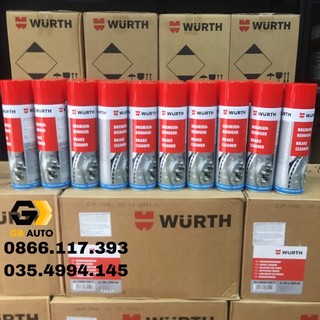 Vệ Sinh Phanh Đĩa Và Tẩy Dầu Mỡ Công Nghiệp Wurth Brake Cleaner