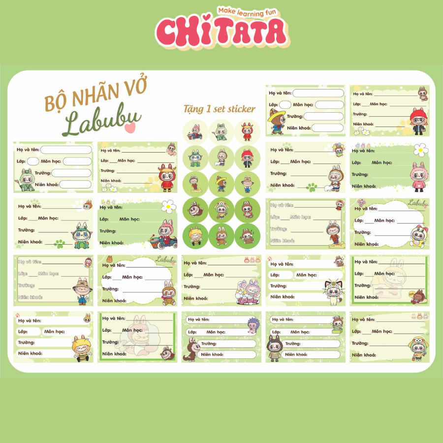 Set 20 Nhãn Vở Capybara Maltese Chikawa Đáng Yêu Tặng Kèm 15 Sticker ...