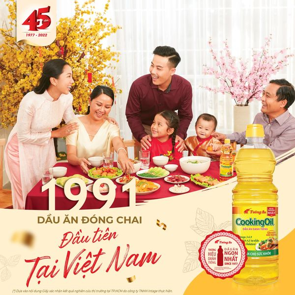[TẶNG 1 CHAI 1L] Combo 4 chai Dầu Ăn Tường An CookingOil 1L