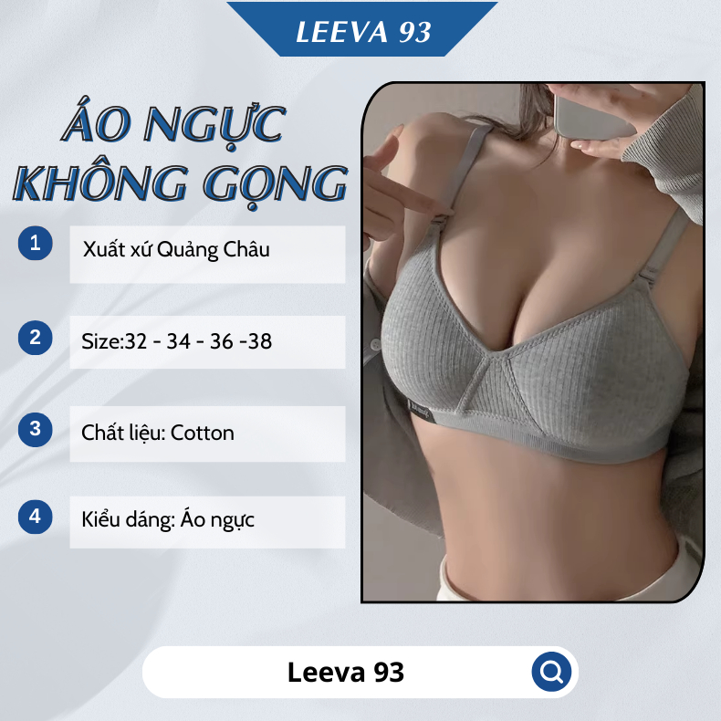 Áo ngực nữ cotton không gọng nâng ngực thoáng mát, áo bra nữ 2 dây tôn vòng 1 - AN16