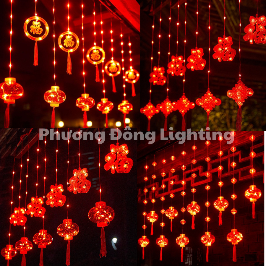 ĐÈN RÈM LỒNG ĐÈN LED TRANG TRÍ LỄ TẾT NHIỀU MẪU | Shopee Việt Nam