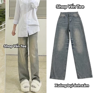 Quần ống rộng nữ màu ánh xám bụi bặm xu hướng Yến Tee Shop #0533
