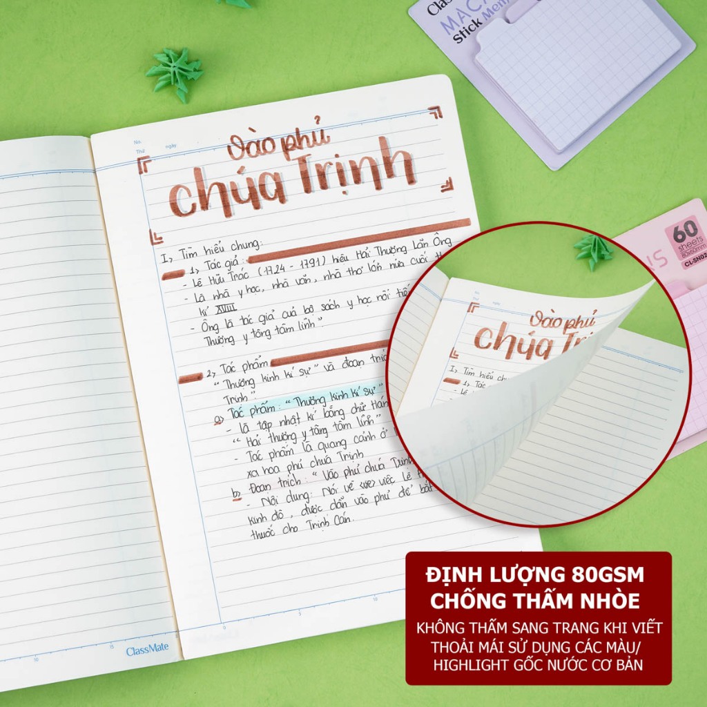 Vở Kẻ Ngang Classmate - 1 Quyển - Vở B5 100/200 Trang, 80gsm, Vở May Gáy B5 Bìa Fish Chống Nước, Giấy Chống Lóa Mắt