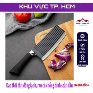 Dao xoắn đầu, lượn sóng dùng để thái thịt đông lạnh, rau củ chống dính - tiện dụng, siêu bền