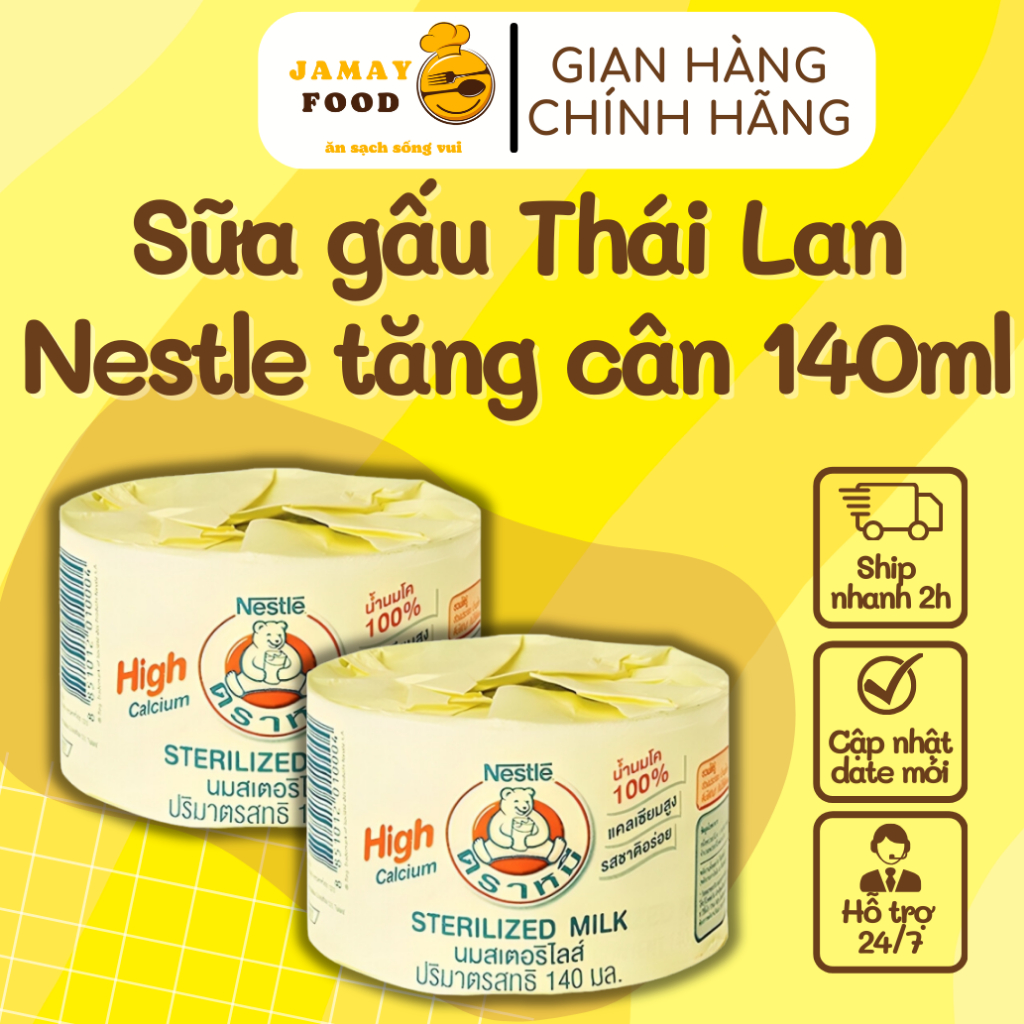 Sữa gấu Nestle Thái Lan giúp tăng cân hộp 140ml chính hãng | Shopee ...