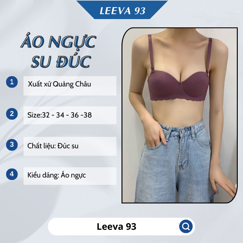 Áo ngực đúc su không gọng không viền có đệm nâng đỡ V1, Áo Bra đúc su ôm sát V1 - AN17