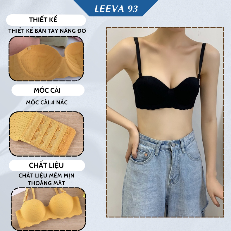 Áo ngực đúc su không gọng không viền có đệm nâng đỡ V1, Áo Bra đúc su ôm sát V1 - AN17