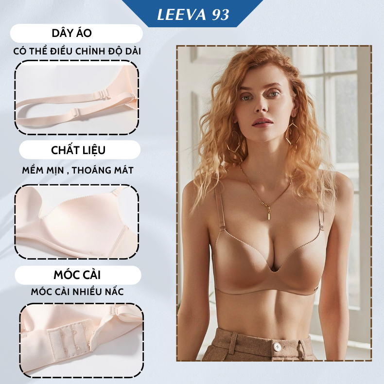 Áo ngực nữ 2 dây đúc su không gọng không viền, áo Bra nữ 2 dây su đúc mềm mại  AN18