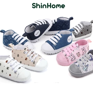 Giày vải thể thao tập đi đế mềm chống trượt Baby cho bé trai bé gái sơ sinh 0-1 tuổi ShinHome