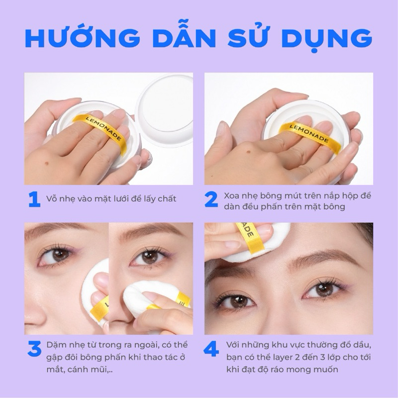 Phấn Phủ Lemonade Supermatte No Makeup Loose Powder 9g