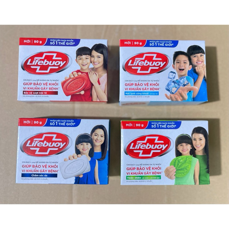 Xà bông cục diệt khuẩn Lifebuoy 90g- Chính Hãng