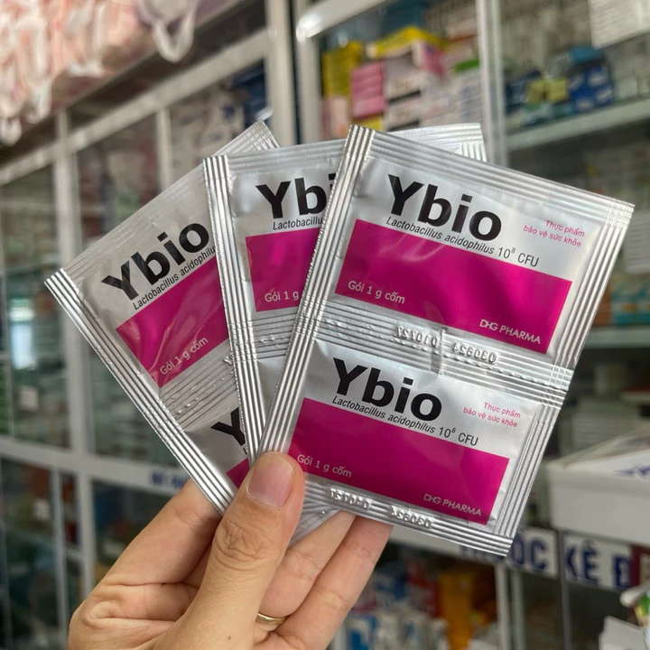 men vi sinh -men tiêu hóa Ybio lactobacillus bổ sung lợi khuẩn khi tiêu chảy ,táo bón,đầy bụng khó tiêu ,đại tràng
