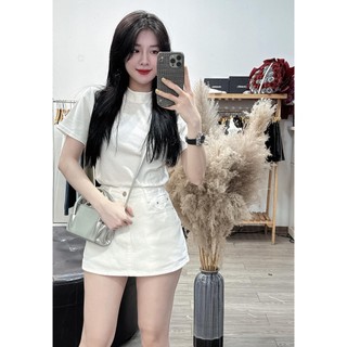 Áo nữ Ctong Zip mềm Cổ leo 3F Màu BAsic