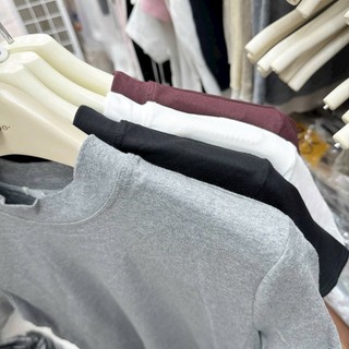 Áo nữ Ctong Zip mềm Cổ leo 3F Màu BAsic