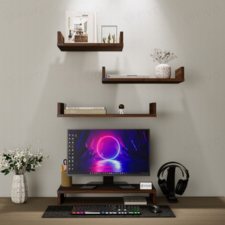 Kệ Máy Tính Gỗ Để Bàn FIVO FB25 Gỗ Dày Chống Ẩm, Gọn Gàng Góc Làm Việc, Nâng Chiều Cao Màn Hình, Bảo Vệ Đốt Sống Cổ