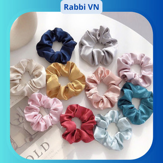 Combo 5 Buộc Tóc Scrunchies trơn nhiều màu Hàn Quốc RABBI