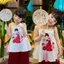 Bộ quần áo bé gái - Bộ gấm 2 dây cô gái TB456 - Set yếm lụa gấm xinh xắn