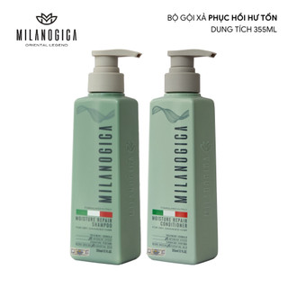 Bộ Dầu Gội Phục hồi hư tổn Milanogica  355ml/725ml phủ bóng siêu mềm mượt hương nước hoa
