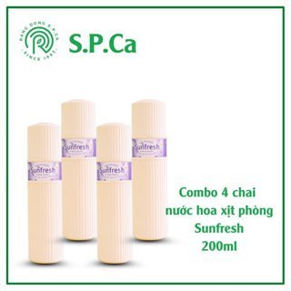 Combo 4 chai nước hoa xịt phòng Sunfresh 200ml khử mùi thơm lâu đến 6h - SPCa000076