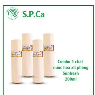 Combo 4 chai nước hoa xịt phòng Sunfresh 200ml khử mùi thơm lâu đến 6h - SPCa000076