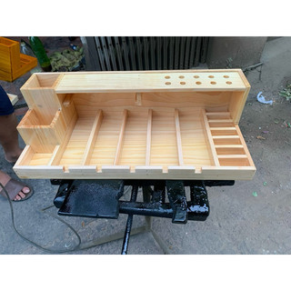 Khay đựng tông đơ 6 ngăn có ngăn kéo kích thước rộng 25 dài 62 cm nhiều màu sắc