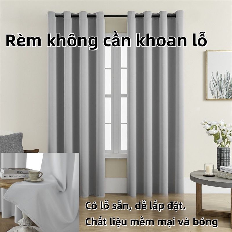 Rèm Cửa Màu Trơn Hiệu Ứng Che Nắng 95% Trang Trí Nhà Cửa Rèm Phòng Ngủ ...