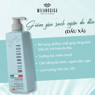 Dầu Gội , Dầu Xả hương nước hoa Milanogica 355ml Phục hồi hư tổn, Giảm gàu sạch ngứa da đầu