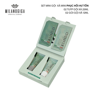 Dầu gội xả Phục hồi hư tổn Milanogica 25ml dành cho tóc khô sơ, hư tổn